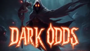 Tampilan visual slot Dark Odds dengan tema horor